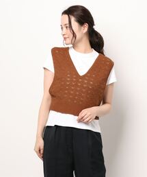 ehka sopo | バックレースアップニットビスチェ(ニット/セーター)