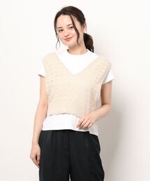 ehka sopo | バックレースアップビスチェ(ニット/セーター)