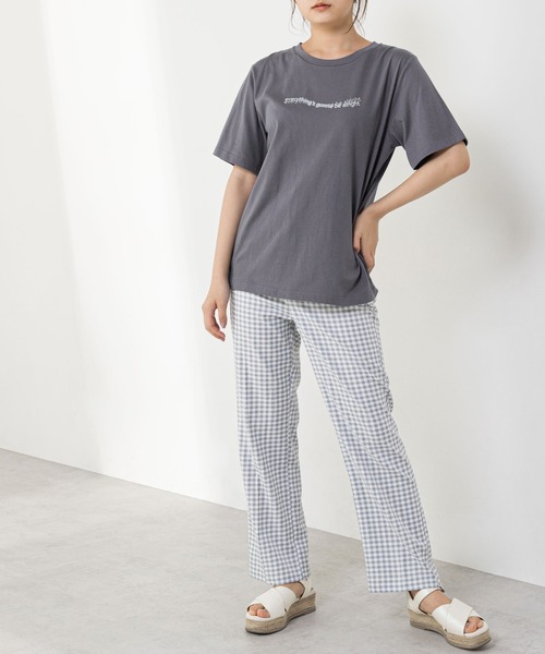 OLIVE des OLIVE（オリーブデオリーブ）の「カラーロゴTシャツ（Tシャツ/カットソー・レディース・チャコールグレー/ライトグレー/アイボリー/オフホワイト・FREE）」の18枚目の写真