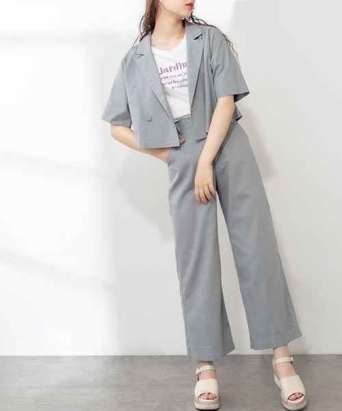 OLIVE des OLIVE（オリーブデオリーブ）の「カラーロゴTシャツ（Tシャツ/カットソー・レディース・チャコールグレー/ライトグレー/アイボリー/オフホワイト・FREE）」の13枚目の写真