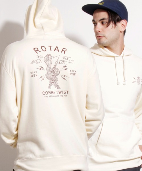 ROTAR(ローター)の「COBRA TWIST PO PARKA バックプリント プルオーバー パーカー(パーカー・メンズ・パープル/ナチュラル/ブラック・LARGE/MEDIUM/X-LARGE/SMALL)」の7枚目の写真