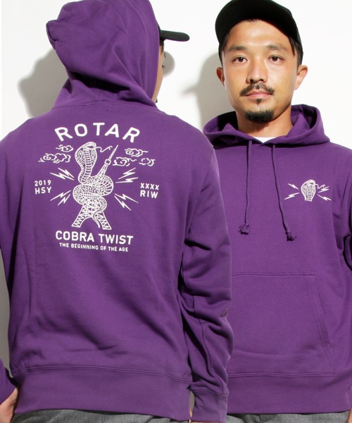 ROTAR(ローター)の「COBRA TWIST PO PARKA バックプリント プルオーバー パーカー(パーカー・メンズ・パープル/ナチュラル/ブラック・LARGE/MEDIUM/X-LARGE/SMALL)」の5枚目の写真
