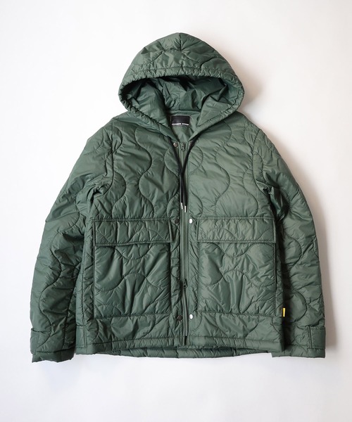 NUMBER (N)INE（ナンバーナイン）の「2WAY QUILTING HOODED JACKET / 2WAY キルティング フードジャケット（ミリタリージャケット・メンズ・ブラック/オリーブ・2/4/3）」の2枚目の写真