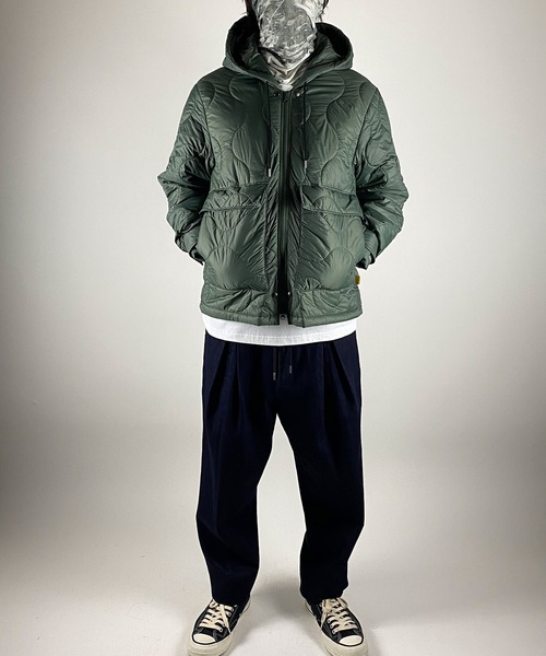 NUMBER (N)INE（ナンバーナイン）の「2WAY QUILTING HOODED JACKET / 2WAY キルティング フードジャケット（ミリタリージャケット・メンズ・ブラック/オリーブ・2/4/3）」の7枚目の写真