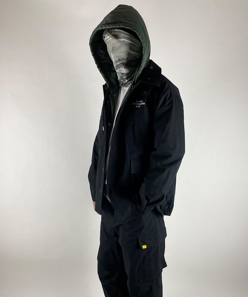 NUMBER (N)INE（ナンバーナイン）の「2WAY QUILTING HOODED JACKET / 2WAY キルティング フードジャケット（ミリタリージャケット・メンズ・ブラック/オリーブ・2/4/3）」の11枚目の写真