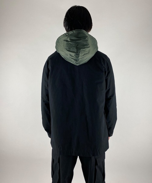 NUMBER (N)INE（ナンバーナイン）の「2WAY QUILTING HOODED JACKET / 2WAY キルティング フードジャケット（ミリタリージャケット・メンズ・ブラック/オリーブ・2/4/3）」の12枚目の写真