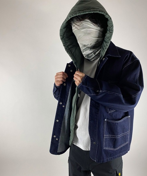 NUMBER (N)INE（ナンバーナイン）の「2WAY QUILTING HOODED JACKET / 2WAY キルティング フードジャケット（ミリタリージャケット・メンズ・ブラック/オリーブ・2/4/3）」の9枚目の写真