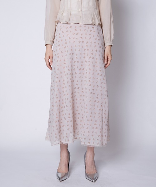 Verybrain（ベリーブレイン）の「very brain/VS-096 ﾌﾗﾜｰptﾛﾝｸﾞSK（スカート・レディース・ベージュ・M）」の12枚目の写真