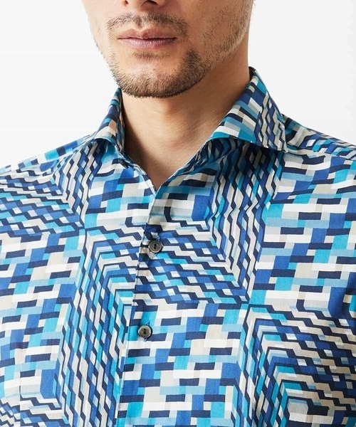 MICHEL KLEIN HOMME (ミッシェルクランオム)の「シャツ(リバティ)(Tシャツ/カットソー・メンズ・ネイビー/ブルー/ワインレッド・MEDIUM/LARGE)」の9枚目の写真