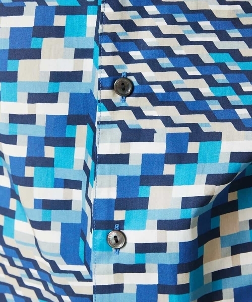 MICHEL KLEIN HOMME (ミッシェルクランオム)の「シャツ(リバティ)(Tシャツ/カットソー・メンズ・ネイビー/ブルー/ワインレッド・MEDIUM/LARGE)」の10枚目の写真