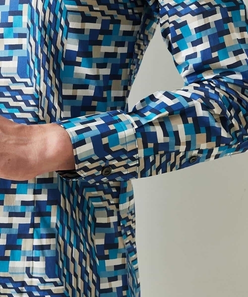 MICHEL KLEIN HOMME (ミッシェルクランオム)の「シャツ(リバティ)(Tシャツ/カットソー・メンズ・ネイビー/ブルー/ワインレッド・MEDIUM/LARGE)」の11枚目の写真