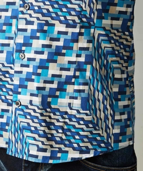 MICHEL KLEIN HOMME (ミッシェルクランオム)の「シャツ(リバティ)(Tシャツ/カットソー・メンズ・ネイビー/ブルー/ワインレッド・MEDIUM/LARGE)」の12枚目の写真