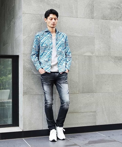 MICHEL KLEIN HOMME (ミッシェルクランオム)の「シャツ(リバティ)(Tシャツ/カットソー・メンズ・ネイビー/ブルー/ワインレッド・MEDIUM/LARGE)」の14枚目の写真