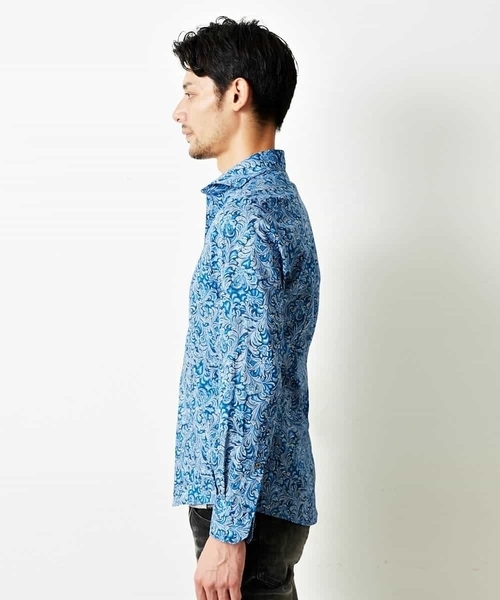 MICHEL KLEIN HOMME (ミッシェルクランオム)の「シャツ(リバティ)(Tシャツ/カットソー・メンズ・ネイビー/ブルー/ワインレッド・MEDIUM/LARGE)」の20枚目の写真