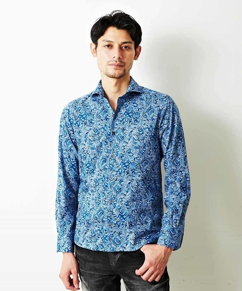 MICHEL KLEIN HOMME (ミッシェルクランオム)の「シャツ(リバティ)(Tシャツ/カットソー・メンズ・ネイビー/ブルー/ワインレッド・MEDIUM/LARGE)」の22枚目の写真