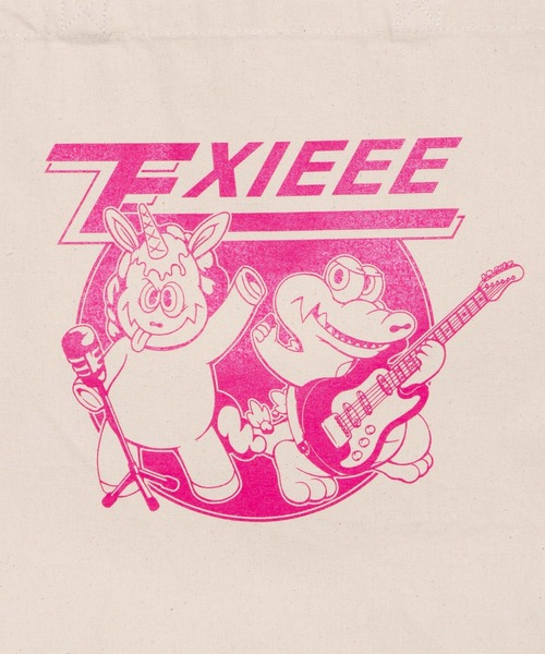 EXIEEE(イグジー)の「TOURプリントトートバッグ(トートバッグ・レディース・グリーン/ブラック/ピンク・FREE)」の7枚目の写真