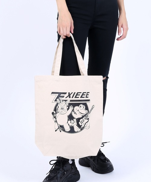 EXIEEE(イグジー)の「TOURプリントトートバッグ(トートバッグ・レディース・グリーン/ブラック/ピンク・FREE)」の21枚目の写真