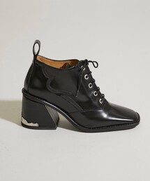 TOGAPULLA 4lcowboy ブーツ Toga Pulla Four Buckle Western Leather Black Boots Size 35-1