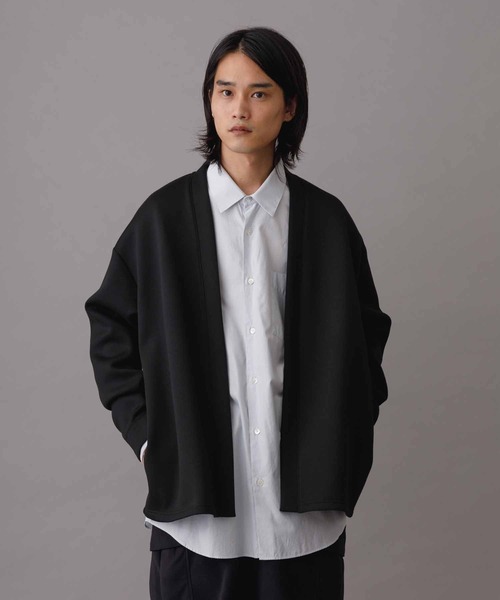 ADAM ET ROPE'(アダムエロペ)の「カノコダンボール ルーズトッパーカーディガン(カーディガン/ボレロ・メンズ・グレー系その他/ブラック/ホワイト系その他7・L/M)」の2枚目の写真