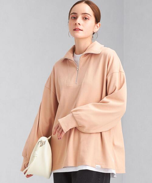 green label relaxing（グリーンレーベルリラクシング）の「＜Tanacana (タナカーナ)＞ ハーフ ジップ プルオーバー カットソー（Tシャツ/カットソー・レディース・オレンジ/ナチュラル・FREE）」の2枚目の写真