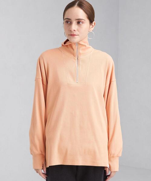 green label relaxing（グリーンレーベルリラクシング）の「＜Tanacana (タナカーナ)＞ ハーフ ジップ プルオーバー カットソー（Tシャツ/カットソー・レディース・オレンジ/ナチュラル・FREE）」の4枚目の写真