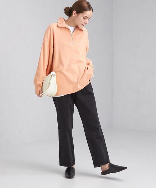 green label relaxing（グリーンレーベルリラクシング）の「＜Tanacana (タナカーナ)＞ ハーフ ジップ プルオーバー カットソー（Tシャツ/カットソー・レディース・オレンジ/ナチュラル・FREE）」の12枚目の写真