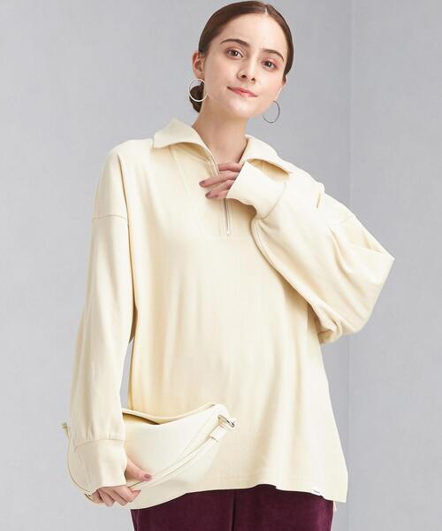 green label relaxing（グリーンレーベルリラクシング）の「＜Tanacana (タナカーナ)＞ ハーフ ジップ プルオーバー カットソー（Tシャツ/カットソー・レディース・オレンジ/ナチュラル・FREE）」の13枚目の写真