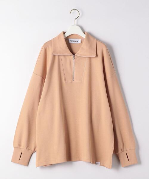 green label relaxing（グリーンレーベルリラクシング）の「＜Tanacana (タナカーナ)＞ ハーフ ジップ プルオーバー カットソー（Tシャツ/カットソー・レディース・オレンジ/ナチュラル・FREE）」の16枚目の写真