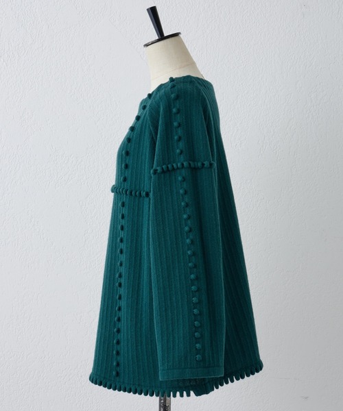 2021 美品BEARDSLEYビアズリー☆ポコポコラインニット F ベージュ 完売