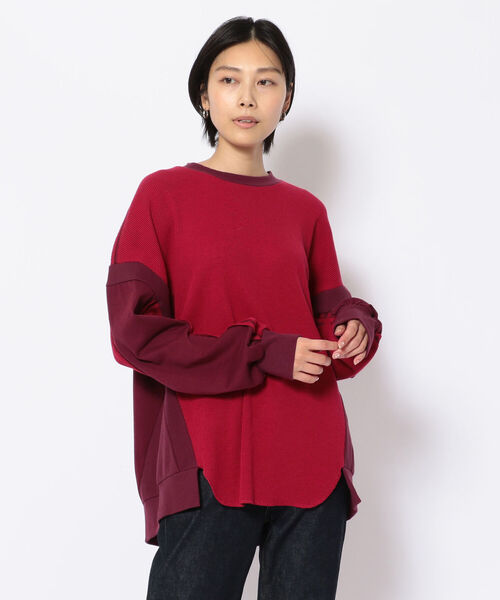 AULA AILA(アウラアイラ)の「AULA AILA(アウラアイラ) 別注サーマルコンビロンT(Tシャツ/カットソー・レディース・ホワイト/レッド・0)」の21枚目の写真