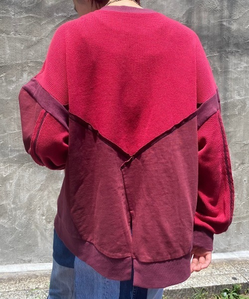 AULA AILA(アウラアイラ)の「AULA AILA(アウラアイラ) 別注サーマルコンビロンT(Tシャツ/カットソー・レディース・ホワイト/レッド・0)」の8枚目の写真