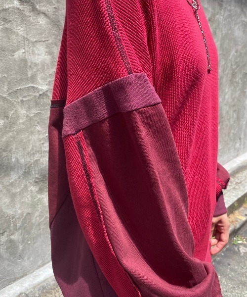 AULA AILA(アウラアイラ)の「AULA AILA(アウラアイラ) 別注サーマルコンビロンT(Tシャツ/カットソー・レディース・ホワイト/レッド・0)」の9枚目の写真