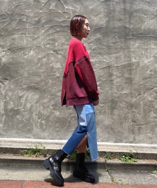 AULA AILA(アウラアイラ)の「AULA AILA(アウラアイラ) 別注サーマルコンビロンT(Tシャツ/カットソー・レディース・ホワイト/レッド・0)」の11枚目の写真