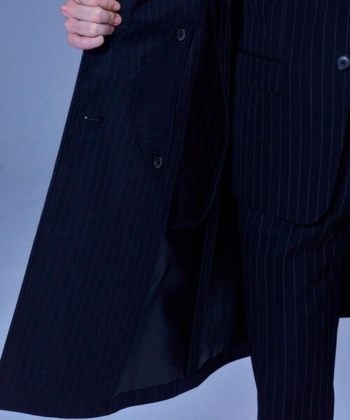 UNITED TOKYO（ユナイテッドトウキョウ）の「TONIC トレンチコート（トレンチコート・メンズ・ブラック/ストライプ・3/1/2）」の4枚目の写真