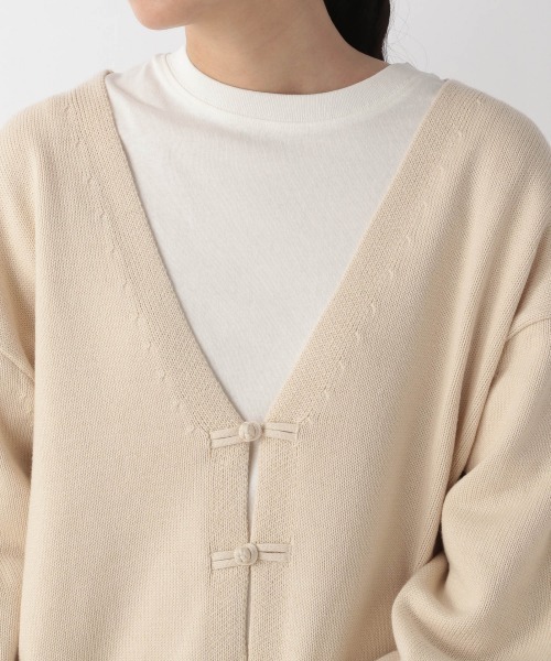 LOWRYS FARM（ローリーズファーム）の「チャイナカーディガンＬＳ　214933（カーディガン/ボレロ・レディース・アイボリー/ブラック/ブルー/レッド・FREE）」の11枚目の写真