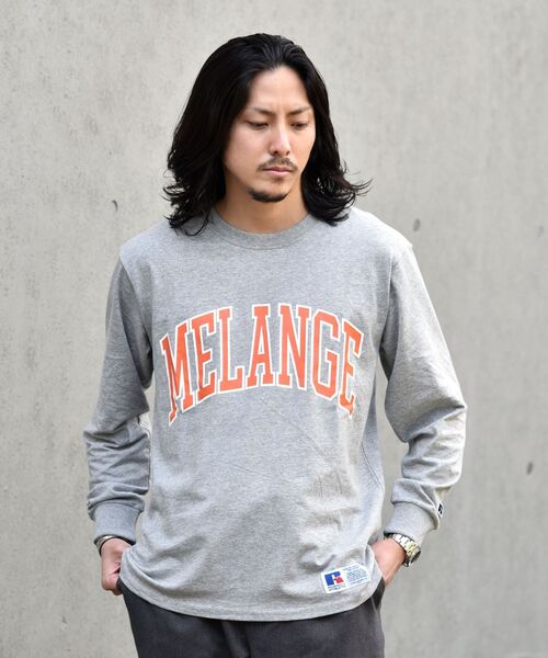 Russell Athletic(ラッセルアスレティック)の「【WEB限定/SHIPS別注】RUSSELL ATHLETIC: カレッジ プリント Tシャツ (ロンT) 21FW(Tシャツ/カットソー・メンズ・ホワイト/チャコールグレー/ライトグレー/グレー・SMALL/MEDIUM/LARGE/X-LARGE)」の4枚目の写真