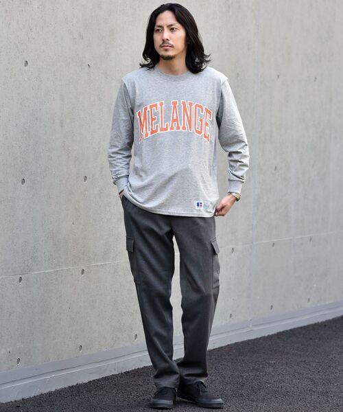 Russell Athletic(ラッセルアスレティック)の「【WEB限定/SHIPS別注】RUSSELL ATHLETIC: カレッジ プリント Tシャツ (ロンT) 21FW(Tシャツ/カットソー・メンズ・ホワイト/チャコールグレー/ライトグレー/グレー・SMALL/MEDIUM/LARGE/X-LARGE)」の11枚目の写真