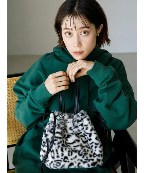 koe（コエ）の「ファー巾着ミニトート*（トートバッグ・レディース・アイボリー/ブラック/ホワイト/オリーブ/ベージュ・FREE）」の8枚目の写真