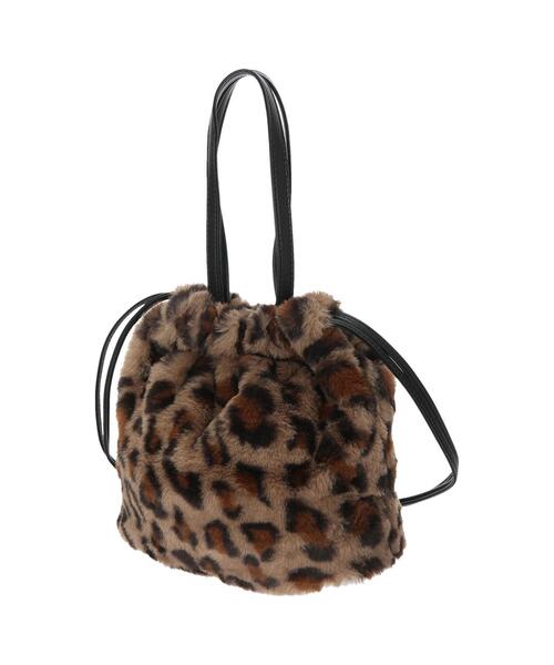 koe（コエ）の「ファー巾着ミニトート*（トートバッグ・レディース・アイボリー/ブラック/ホワイト/オリーブ/ベージュ・FREE）」の15枚目の写真