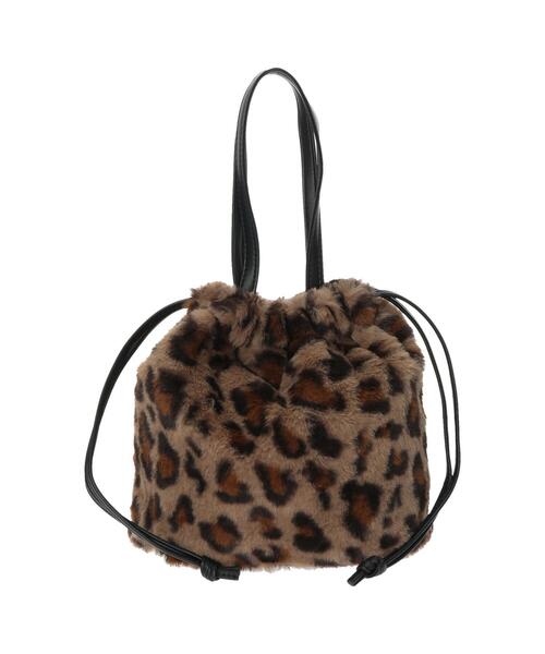 koe（コエ）の「ファー巾着ミニトート*（トートバッグ・レディース・アイボリー/ブラック/ホワイト/オリーブ/ベージュ・FREE）」の22枚目の写真