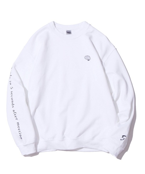 ROOPTOKYO（ループトウキョウ）の「【ROOPTOKYOオリジナル】出会って5秒でバトル Battle in 5 seconds after meeting 刺繍 スウェットトレーナー アニメプリント ワンポイントロゴ 袖ロゴ（スウェット・メンズ・ブラック/ホワイト/グレー・M/L/XXL/XL）」の2枚目の写真