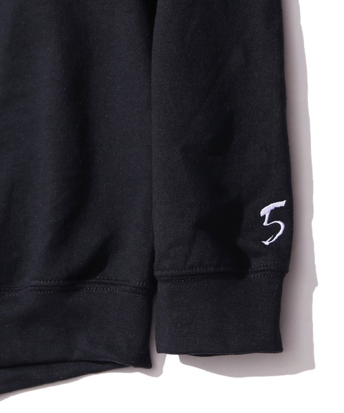 ROOPTOKYO（ループトウキョウ）の「【ROOPTOKYOオリジナル】出会って5秒でバトル Battle in 5 seconds after meeting 刺繍 スウェットトレーナー アニメプリント ワンポイントロゴ 袖ロゴ（スウェット・メンズ・ブラック/ホワイト/グレー・M/L/XXL/XL）」の8枚目の写真