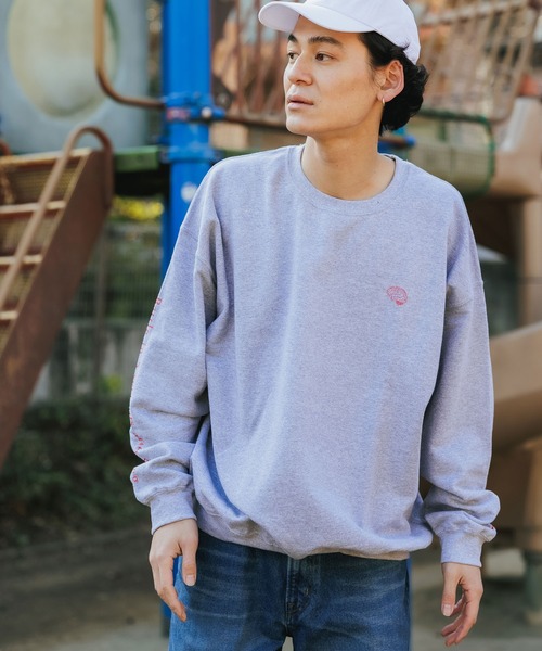 ROOPTOKYO（ループトウキョウ）の「【ROOPTOKYOオリジナル】出会って5秒でバトル Battle in 5 seconds after meeting 刺繍 スウェットトレーナー アニメプリント ワンポイントロゴ 袖ロゴ（スウェット・メンズ・ブラック/ホワイト/グレー・M/L/XXL/XL）」の16枚目の写真