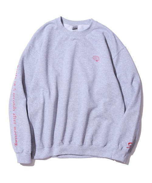 ROOPTOKYO（ループトウキョウ）の「【ROOPTOKYOオリジナル】出会って5秒でバトル Battle in 5 seconds after meeting 刺繍 スウェットトレーナー アニメプリント ワンポイントロゴ 袖ロゴ（スウェット・メンズ・ブラック/ホワイト/グレー・M/L/XXL/XL）」の12枚目の写真