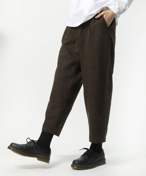 D*g*y（ディージーワイ）の「∴【 D*g*y / ディージーワイ 】 カラーツイード パンツ ゆったり ワイドパンツ D5744 PT DEC（その他パンツ・レディース・ネイビー/ブラウン/グリーン・M）」の2枚目の写真