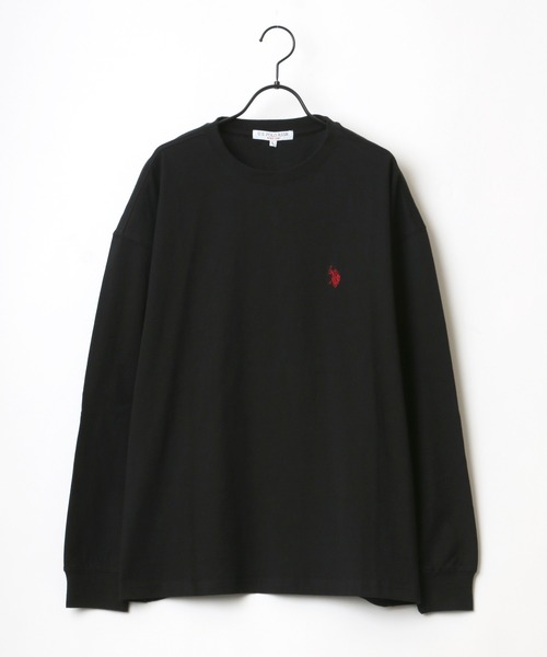 U.S. POLO ASSN.（ユーエスポロアッスン）の「U.S. POLO ASSN./ユーエスポロアッスン 別注 オーバーサイズ ロゴ ワンポイント刺繍 ロングスリーブTシャツ/ロンT レディース メンズ（Tシャツ/カットソー・メンズ・ホワイト/ブラック/ダークグリーン/ベージュ/ネイビー/サックスブルー/グリーン・LL/M/L）」の16枚目の写真