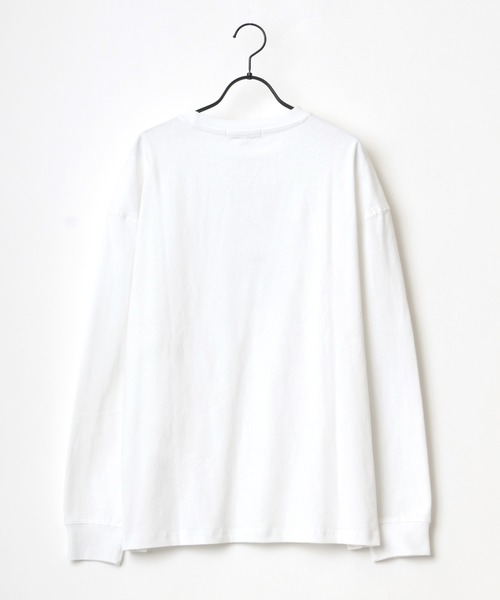 U.S. POLO ASSN.（ユーエスポロアッスン）の「U.S. POLO ASSN./ユーエスポロアッスン 別注 オーバーサイズ ロゴ ワンポイント刺繍 ロングスリーブTシャツ/ロンT レディース メンズ（Tシャツ/カットソー・メンズ・ホワイト/ブラック/ダークグリーン/ベージュ/ネイビー/サックスブルー/グリーン・LL/M/L）」の13枚目の写真