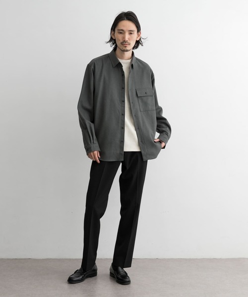 MANUAL ALPHABET（マニュアル アルファベット）の「MANUAL ALPHABET　WOOL R/CFP SHIRTS（シャツ/ブラウス・メンズ・ベージュ/キャメル/カーキ・3/2）」の6枚目の写真