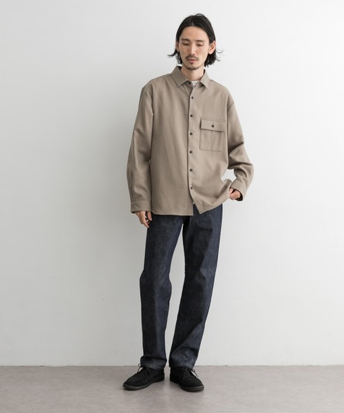MANUAL ALPHABET（マニュアル アルファベット）の「MANUAL ALPHABET　WOOL R/CFP SHIRTS（シャツ/ブラウス・メンズ・ベージュ/キャメル/カーキ・3/2）」の7枚目の写真