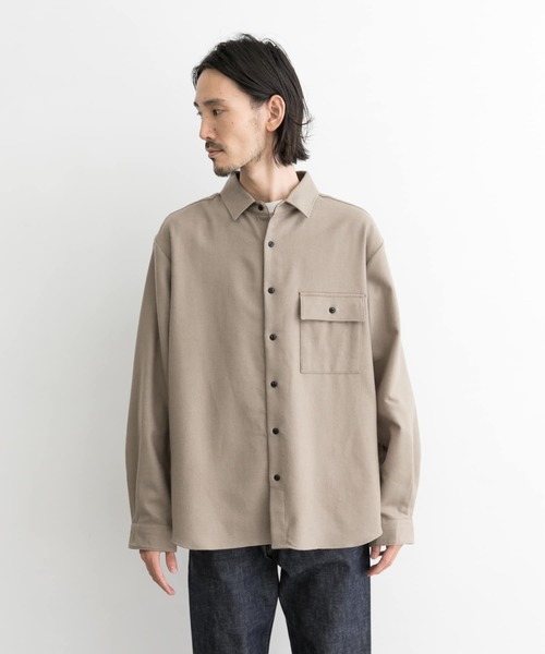 MANUAL ALPHABET（マニュアル アルファベット）の「MANUAL ALPHABET　WOOL R/CFP SHIRTS（シャツ/ブラウス・メンズ・ベージュ/キャメル/カーキ・3/2）」の8枚目の写真
